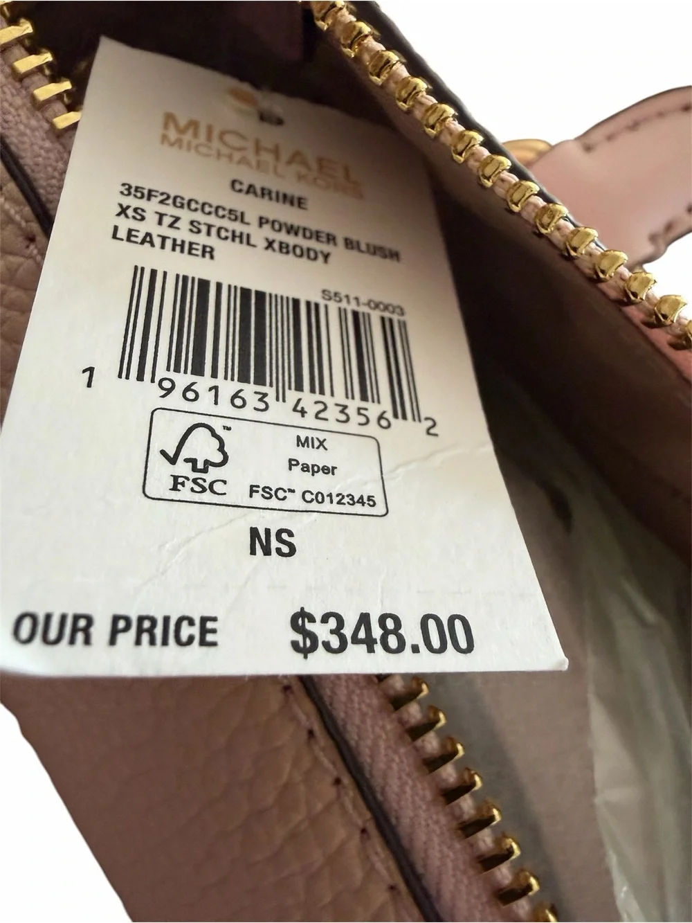Michael Kors Carene Pink Pebbled Leather Mini Satchel NWT - Picture 5 of 10